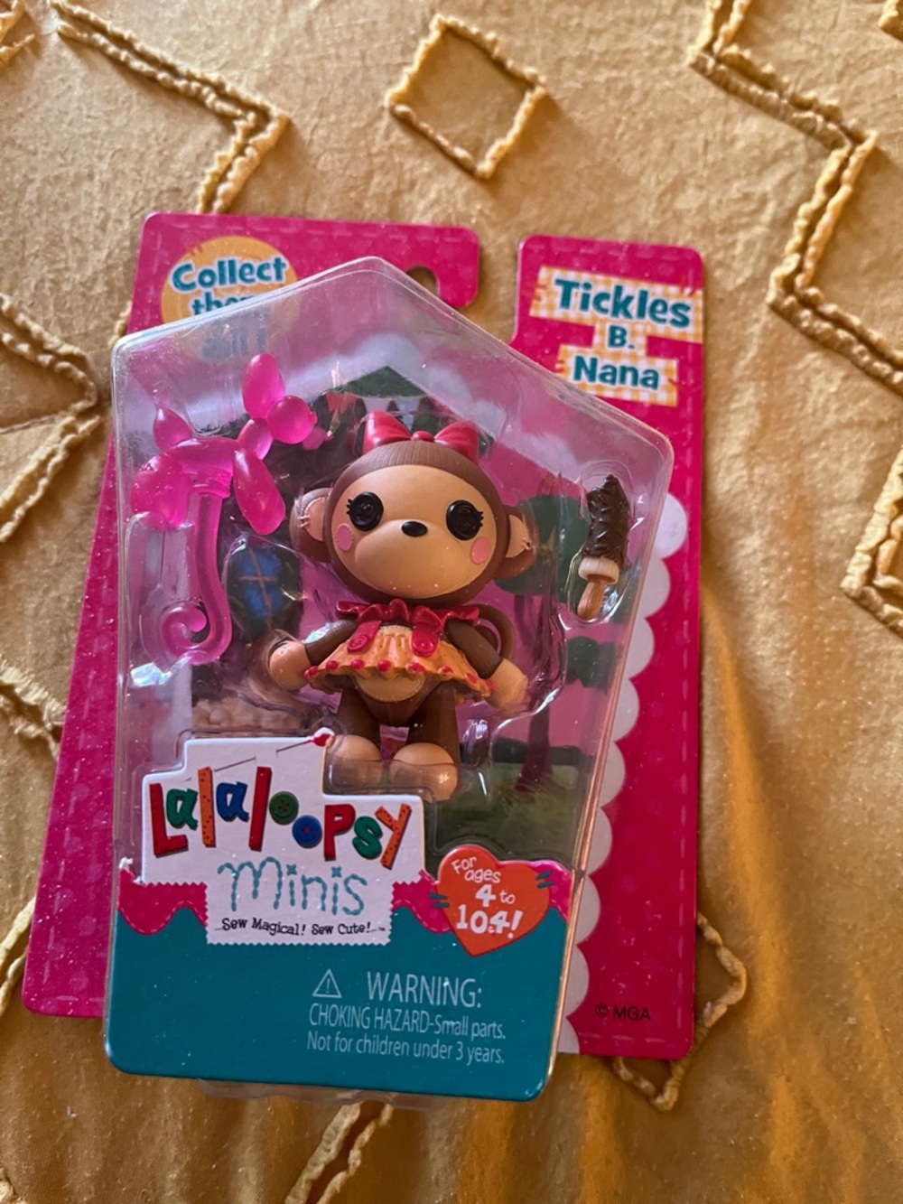 Minis Tickles B. Nana Pink Monkey Figurine